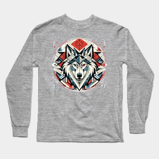 Abstract Animal Wolf 1 Long Sleeve T-Shirt